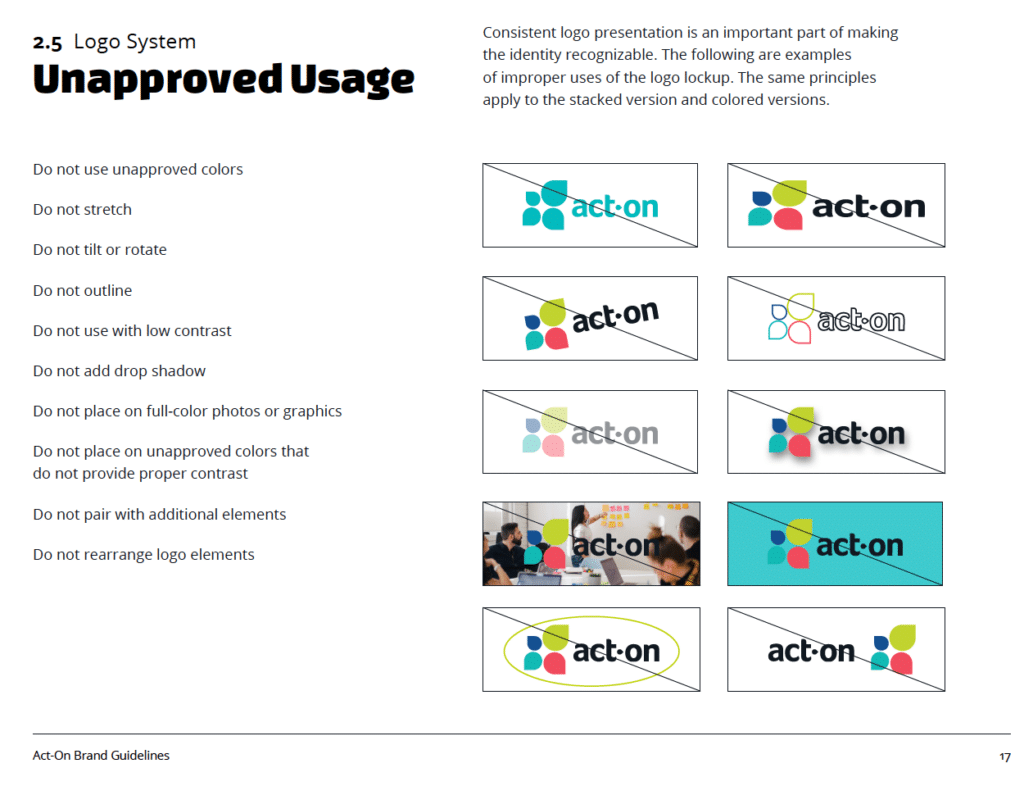 Logo examples illustrating the idea of successful brand elements.