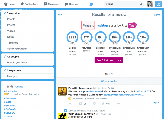 TwitterMusicHashtagSearch