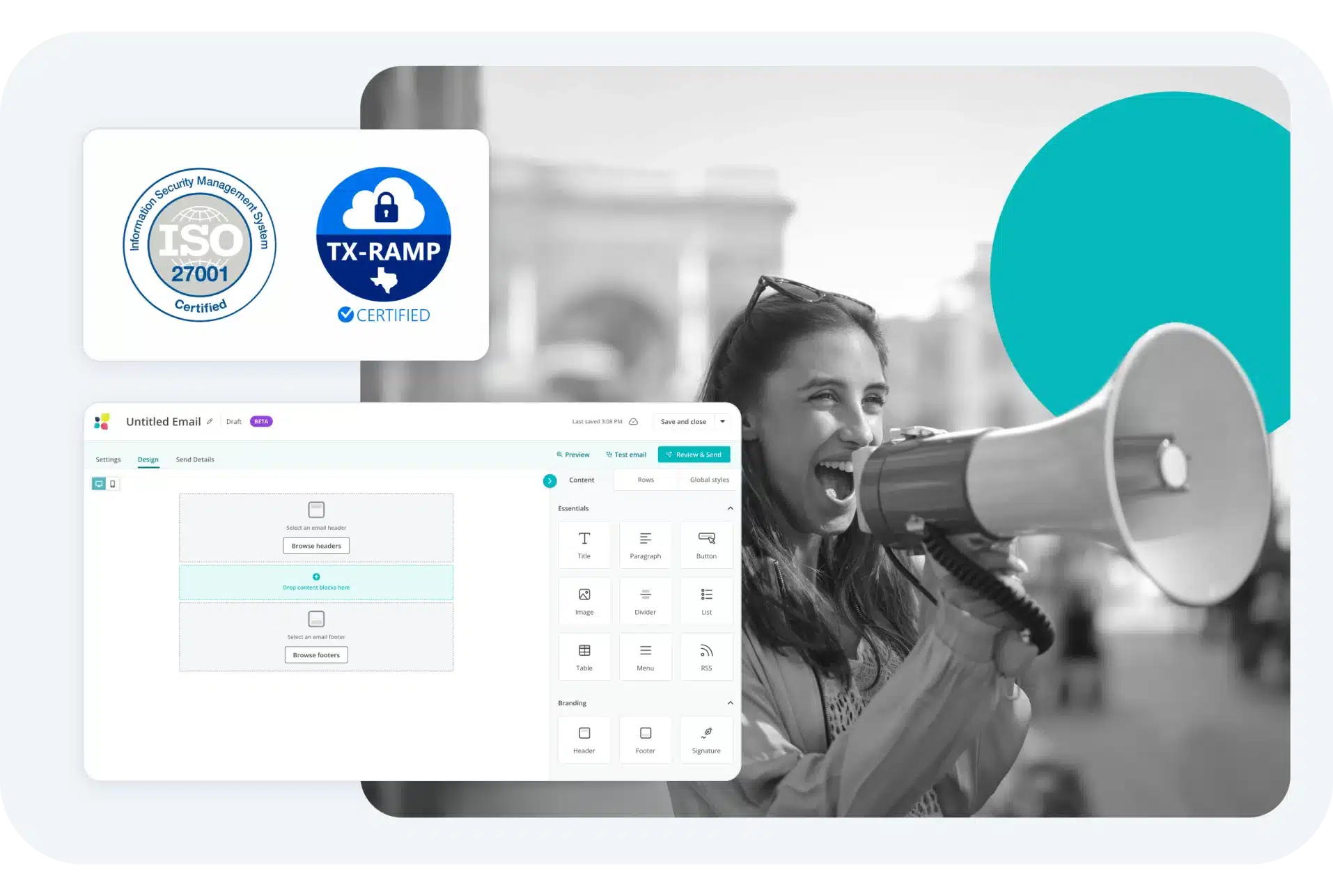 Marketing automation compliance screen.